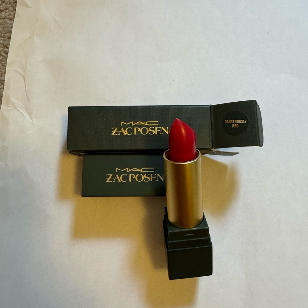 MAC cosmetics LE Zac Posen lipstick in Dangerously Red